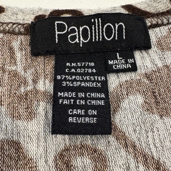 Papillon 3/4 Sleeves Patterned Sweater Dress Size Large - Picture 4 of 9